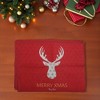 Unique Bargains Christmas Place Mats Linen Red White 13" x 17.7" 2Pcs - 2 of 4