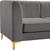Meridian Furniture,Alina Velvet Modular Sofa - 4 of 4