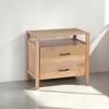 Royal Hampton Handcrafted Mango Wood with 2 Drawer and Open Shelf Bedside Nightstand Table, 29 Inch - 3 of 4