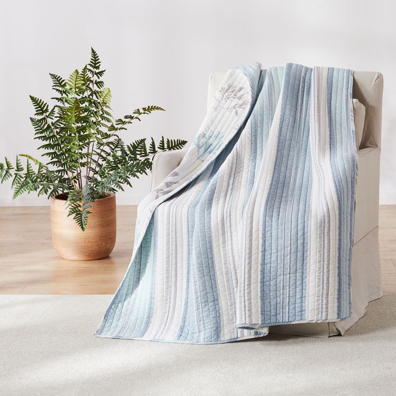 Ipanema Coastal Stripe Quilted Throw - Levtex Home, 1 of 5