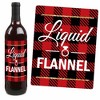 Big Dot of Happiness Flannel Fling Before the Ring - Buffalo Plaid Bachelorette Party Decor for Women and Men - Wine Bottle Label Stickers - Set of 4 - 3 of 4