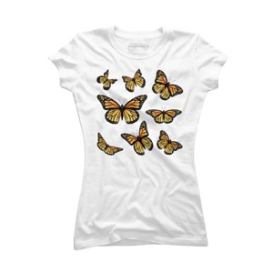 Junior's Design By Humans Monarch butterfly By AnnArtshock T-Shirt - 1 of 3