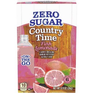 Country Time Zero Sugar Pink Lemonade Sugar Free Drink Mix Singles, 6 ct On-the-Go Packets (Pack of 5) - 1 of 1