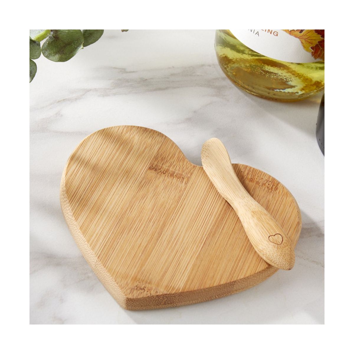 Kate Aspen "Tastefully Yours" Heart Shaped Bamboo Cheese Board, (Set of 2) | 22126NA - thumbnail 3