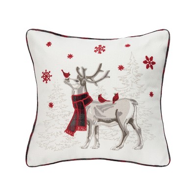 C&F Home Frosty Deer 18" x 18" Throw Pillow