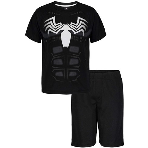 Marvel Avengers Captain America Iron Man Venom Hulk Cosplay Athletic T-Shirt and Shorts Outfit Set Toddler to Little Kid - image 1 of 4