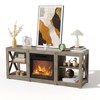 Karl Home TV Stands & Entertainment Centers  For Tvs Up To 70'' Farmhouse with 18'' Fireplace - 2 of 4