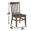 NicBex Dining Chairs Set of 2 Authentic Farmhouse Style Solid Wood Construction Scooped Seat Dining Chairs for Kitchen, Bedroom - 4 of 4