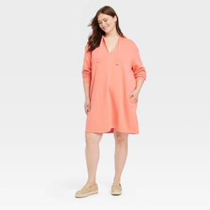 Women's Long Sleeve Mini Fleece Tunic Dress - Universal Thread™ - 1 of 3