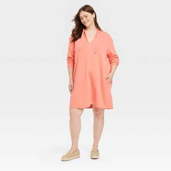 Women's Long Sleeve Mini Fleece Tunic Dress - Universal Thread™