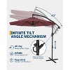 10FT Hanging Cantilever Umbrella, Outdoor Sun Shade with Easy Tilt Adjustment, 8 Ribs, UV Protection for Backyard, Garden and Pool - 3 of 4