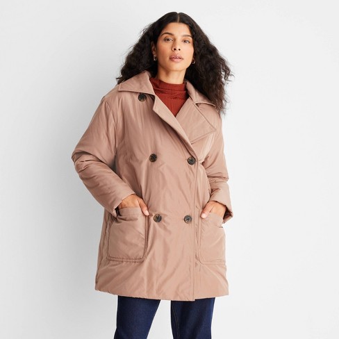 Tan lapel hot sale coat