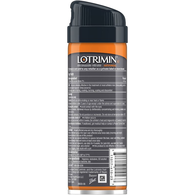 Lotrimin Antifungal Spray Deodorant Powder Athlete&#39;s Foot Treatment - 4.6oz, 2 of 4