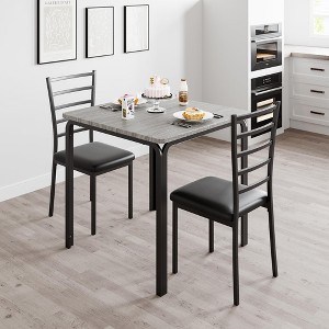 Whizmax 3-Piece Room Kitchen Table, Dining Set for 2, Apartment-Sized Dining Furniture for Breakfast Nook or Dining Room - 1 of 4