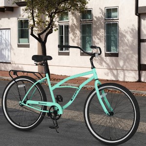 Gulches S26204 26 Inch Beach Cruiser Bike for Men and Women, Steel Frame, Single Speed Drivetrain, Upright Comfortable Rides - 1 of 4