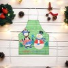 Unique Bargains Christmas Aprons Santa ClausSnowman Linen 21.65"x26.77" 1 Pc - 2 of 4