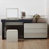Luck Live A desk or vanity table that can be adjusted and extended at multiple angles, accompanied by a soft stool. - 3 of 4