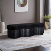 Meridian Furniture,Savoy Velour Fur Fabric Bench - 2 of 4