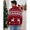 Ugly Christmas Sweater Men Fuuny Reindeer Snowflake Print Pullover Tops Long Sleeve v Neck Soft Knitted Sweaters - 4 of 4