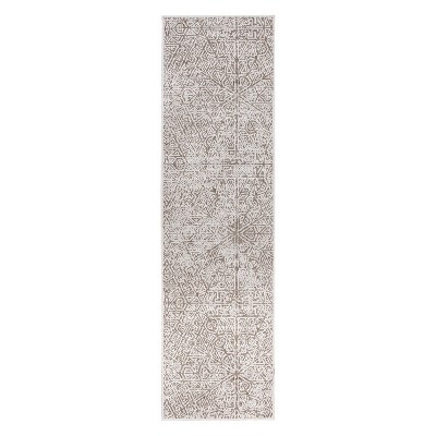 World Rug Gallery Contemporary Geometric Weather Resistant Reversible Indoor/Outdoor Area Rug