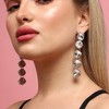 SOHI Women's Crystal Silver Casual Drop Earrings - 3 of 4