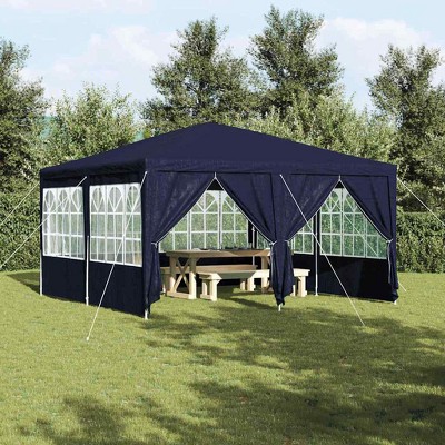 vidaXL Party Tent with 8 Sidewalls Blue 13.1 x 13.1 ft PE