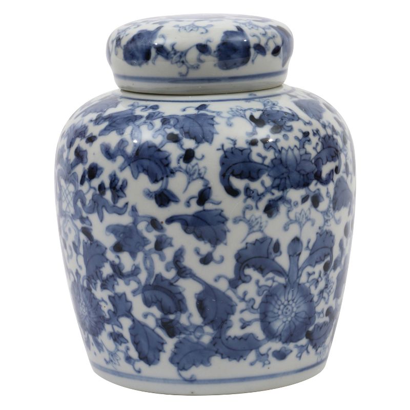 Decorative Ceramic Ginger Jar (6.5&#34;) Blue/White - Storied Home, 1 of 8