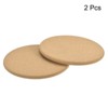 Unique Bargains Thick Cork Round Edge Coasters Wood Color - 3 of 4
