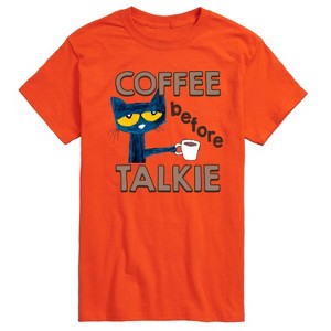 Men's - Pete the Cat - Coffee Before Talkie- Men's Short Sleeve Graphic T-Shirt Short Sleeve Graphic T-Shirt - 1 of 4