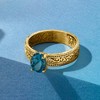 Ross-Simons 1.50 Carat London Blue Topaz Scrollwork Ring in 18kt Gold Over Sterling - 4 of 4