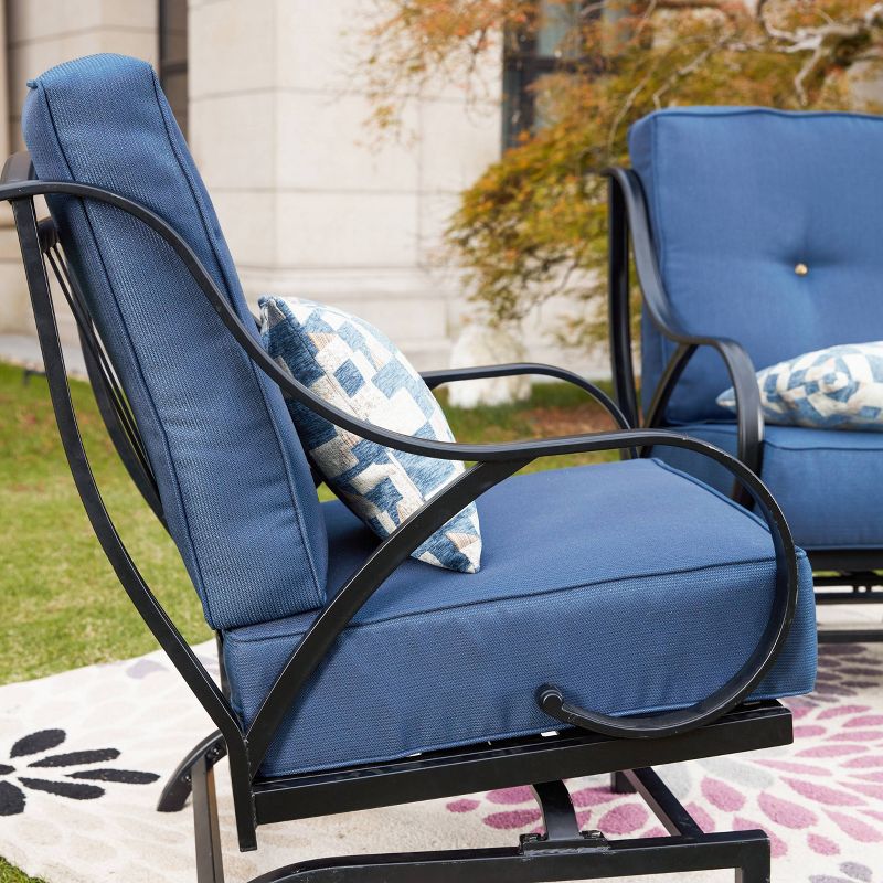 2pk Outdoor Rocking Chairs with Cushions - Lokatse, 6 of 12