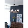 23"x21" 6-Light Gian Chandelier Ceiling Light Black - A&B Home: Transitional Style, Iron & Glass, UL Listed - 3 of 4