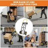 2-In-1 Hand Truck & Platform Cart | Non-Marking Wheels + 3-Height Adjustable Handle for Industrial/Logistics/Luggage - 2 of 4