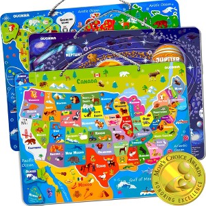 QUOKKA Maps Jigaw Puzzles for Kids 3 4 5 Years Old - Wooden | Magnetic - 1 of 4