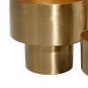 Set of 3 Metal Planters Gold - Olivia & May: Indoor/Outdoor, No Drainage - 3 of 3