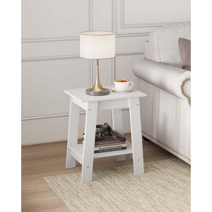Side Table,End Table,2-Tier Storage Shelf,Entryway Table,Sofa Table for Small Space,Living Room,Bedroom,Small Minimalist Bedside Table,Easy Assembly - 1 of 4