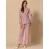 INSPIRE CHIC Women's 2 Piece Long Sleeve Notched Lapel with Pockets Dressy Business Blazer Pant Suits - 3 of 4