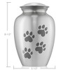 Reminded Pet Cremation Urns for Dog and Cat Ashes, Memorial Paw Print Urn - 3 of 4
