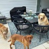 PURPLE LEAF Patio Dining Set All-Weather Wicker Aluminium Outdoor Table and Chairs Set for Backyard Decor Kitchen Modern Furniture Set - 3 of 4