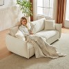 MAYEERTY 88 Inch Modern Living Room Sectional Wide Chenille Triple Sectional Extra 2 Pillows Thick Padded Seat Back Armrests Apartment - 2 of 4