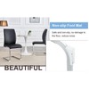 Sapphtopaz Minimalist Dining Chairs, PU Kitchen Chairs with Arched Metal Legs, High Resilience Accent Chairs for Dining Room - 3 of 4