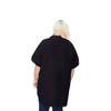 Women's Crinkle Cotton Short Sleeve Collar Button Up Tunic - Plus - On The Plus Side - 2 of 3