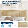 Homhougo Queen Bed Frame with Natural Rattan Headboard 4 Storage Drawers Wooden Slats Boho-Style Cane Support Sturdy Metal Base No Box Spring - 4 of 4