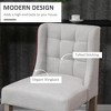 Vatros Modern Bar Stools, Tufted Upholstered Barstools, Pub Chairs with Back, Rubber Wood Legs for Kitchen, Dinning Room, Set of 2 - 3 of 4