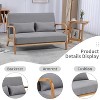 NicBex 45.7 Inch Mid-Century Modern Sofa,2 Seat Couch with Solid Wood Armrest and Feet for Small Space,Bedroom,Apartment - 4 of 4