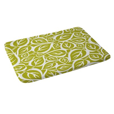 24"x36" Falling Foliage Bath Rugs And Mats Green - Deny Designs