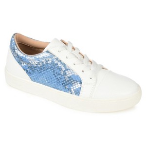 Journee Collection Womens Lynz Medium and Wide Width Two-Tone Lace-Up Sneakers - 1 of 4