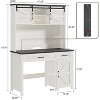 Computer Desk, Home Office Table with Hutch & Charging Hub, 47" Executive Desk - 2 of 4