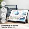 ViewSonic 15.6 Inch 1080p Portable Monitor with IPS Touchscreen, 2 Way Powered 60W USB C, Eye Care, Dual Speakers, Built in Stand with Cover (TD1655) - 3 of 4