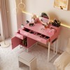Aheaplus Vanity Desk with 4 Storage Drawers, Modern Makeup Vanity Table with Charging Station - 2 of 4